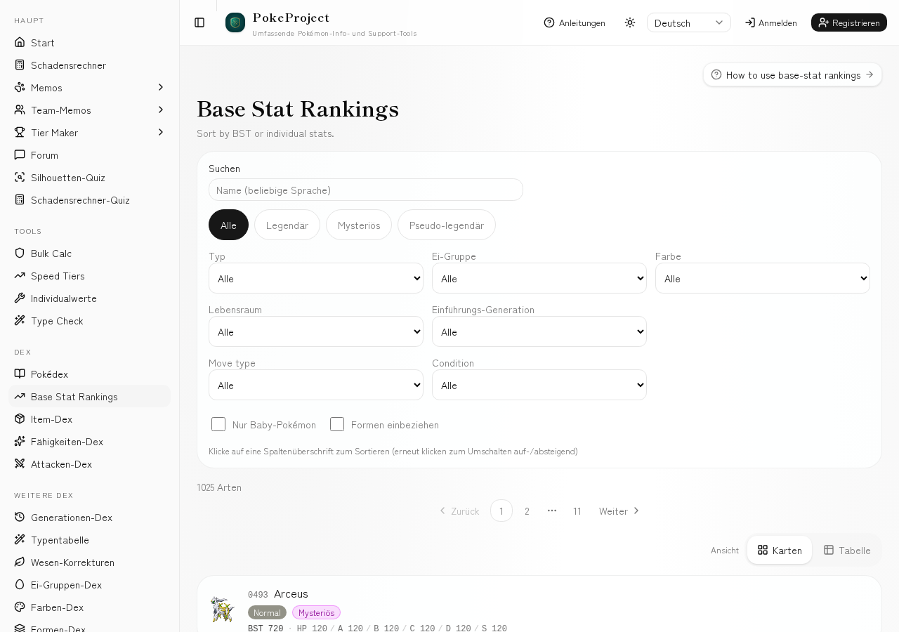Screenshot of the base-stat rankings page