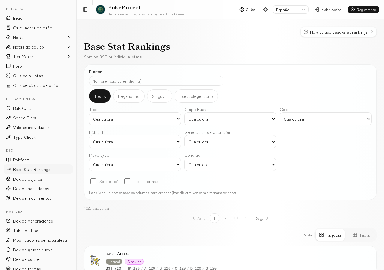 Screenshot of the base-stat rankings page