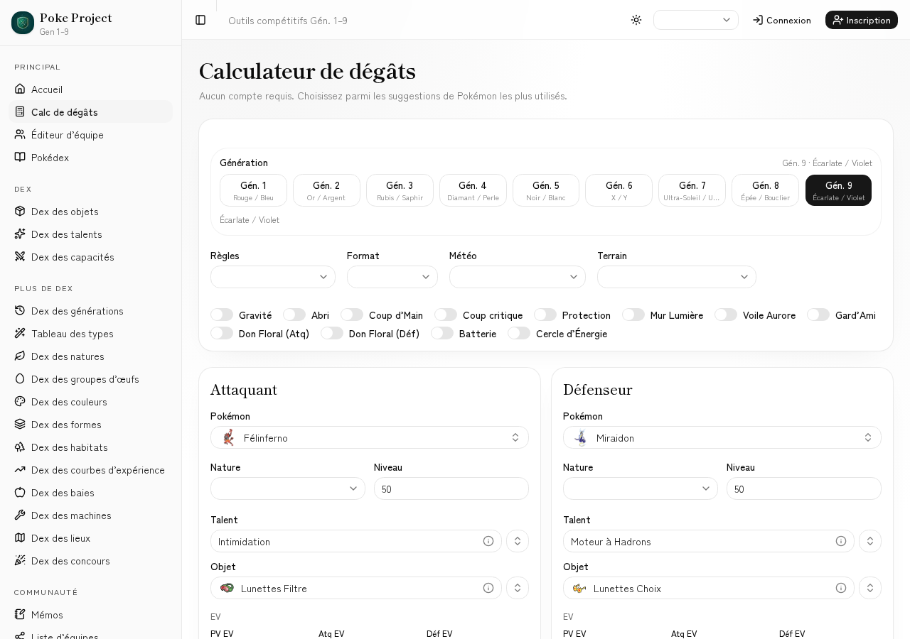 Capture d'écran du calcul de dégâts en double